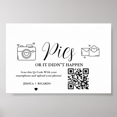 Capture the Love Wedding QR Code Card Photo Card Poster