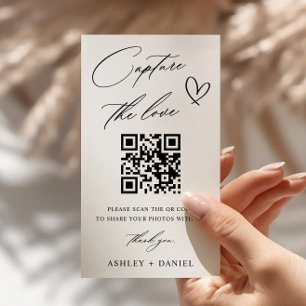 Capture the Love Wedding QR Code Enclosure Card