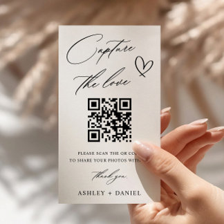 Capture the Love Wedding QR Code Enclosure Card