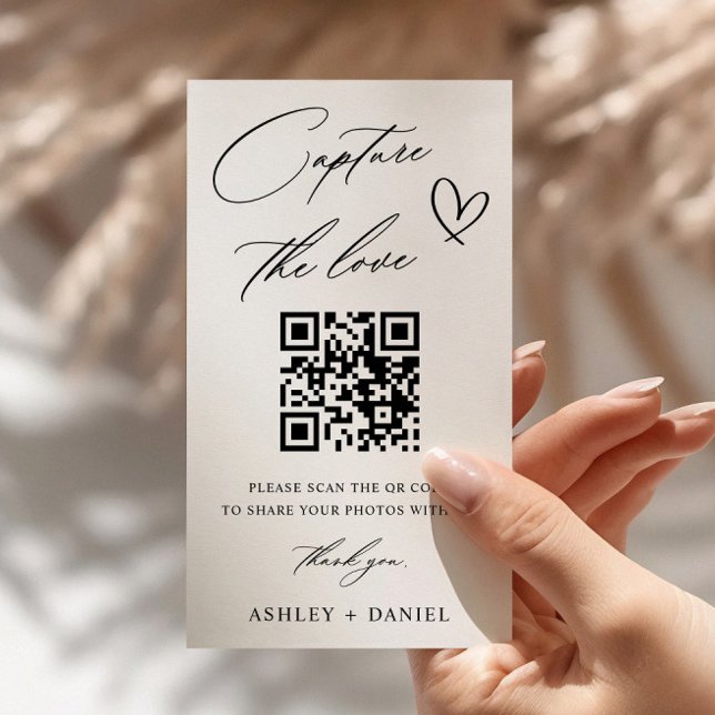 Capture the Love Wedding QR Code Enclosure Card (Creator Uploaded)