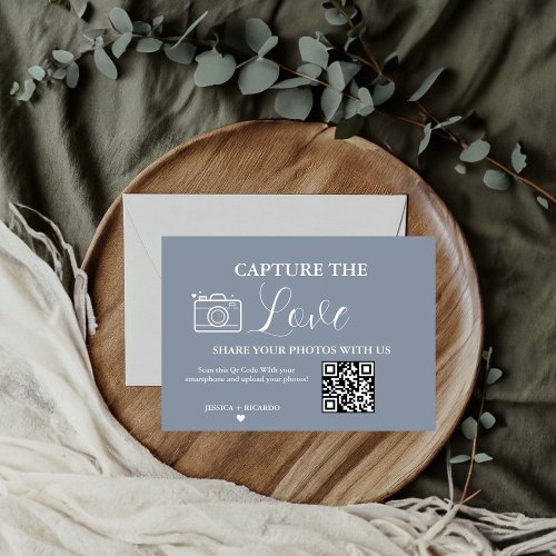 Capture the Love Wedding QR Code Photo Card