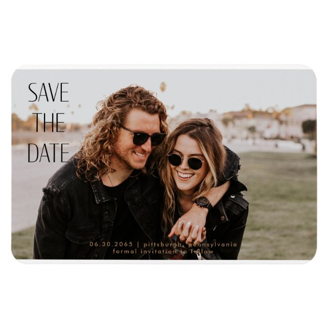 Capture the Moment Photo Wedding Save the Date Magnet (Horizontal)