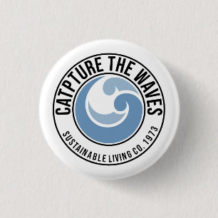 'Capture the Waves' 3cm round badge Button