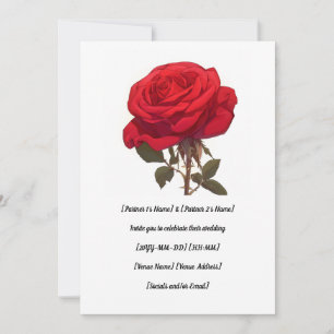 Capture Your Guests' Hearts with This Red Rose Invitation