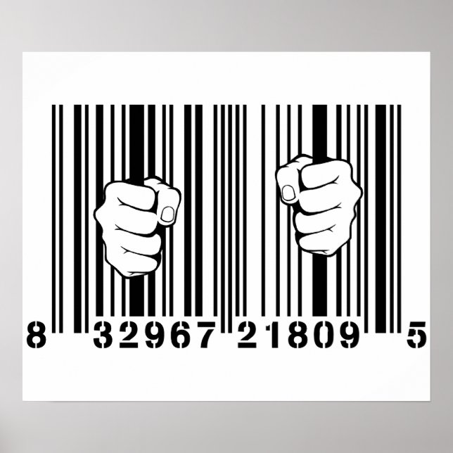 Captured By Consumerism UPC Barcode Prison Poster (Front)