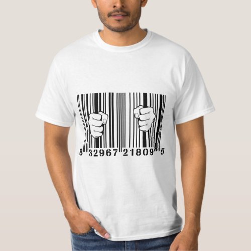 Captured By Consumerism UPC Barcode Prison  T_Shirt