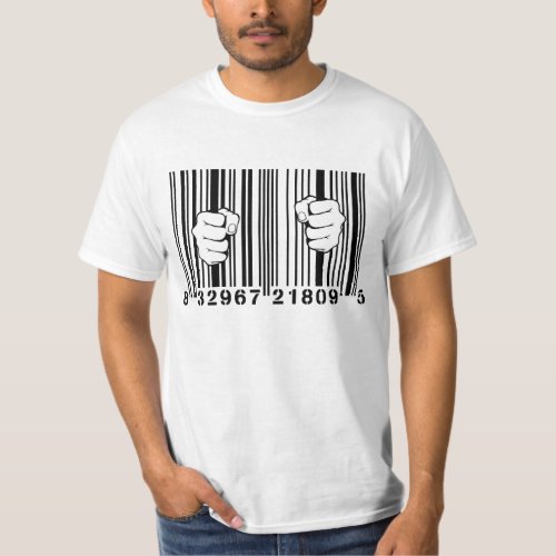 Captured By Consumerism UPC Barcode Prison T_Shirt