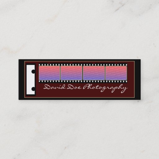 Customizable captured image business card template