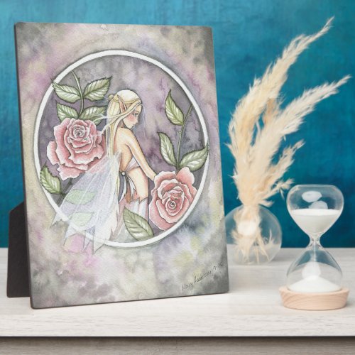 Captured Rose Fairy Self Standing Picture Plaque