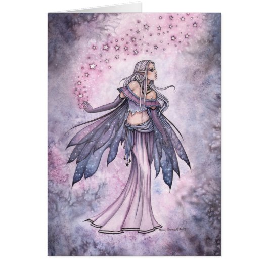 Captured Sky Star Fairy Fantasy Watercolor Art (Front)