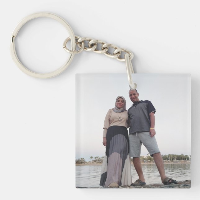 Capturing Love in Every Glance Couple's Bliss Keychain (Front)