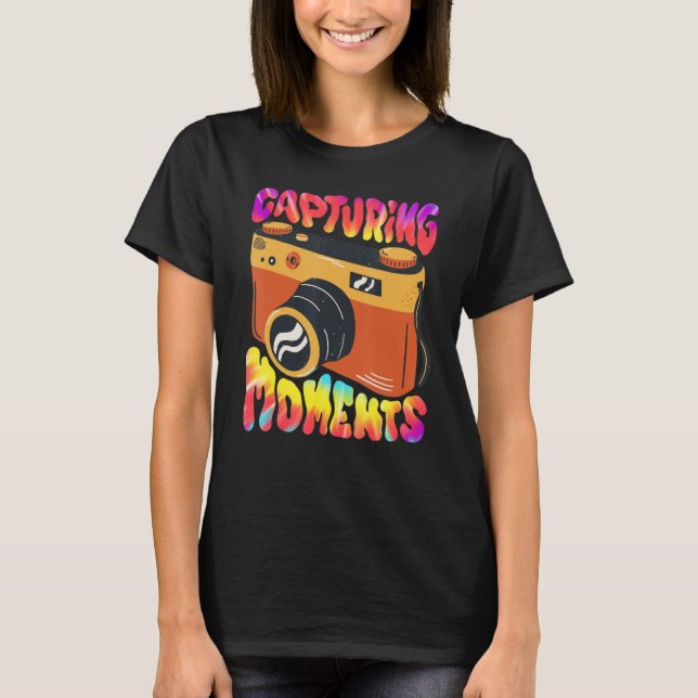 Capturing Moments Photography Photographer Camera  T-Shirt (Front)