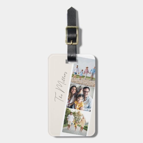 Capturing Moments Red Photo Collage Luggage Tag