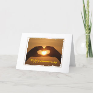 Capturing Sunset Romantic Happy Anniversary Card