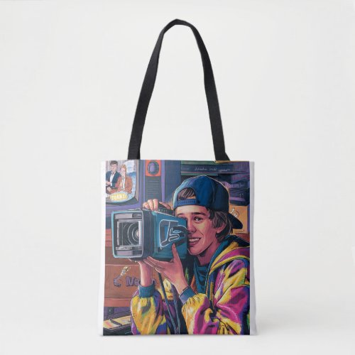 CAPTURING THE 90S A TEENS VHS CHRONICLES TOTE BAG