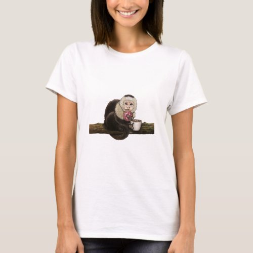 Capuchin Cappuccino  Monkey Coffee23 T_Shirt