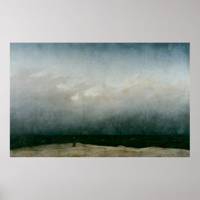 Capuchin Friar By The Sea - Caspar David Friedrich Poster (Front)