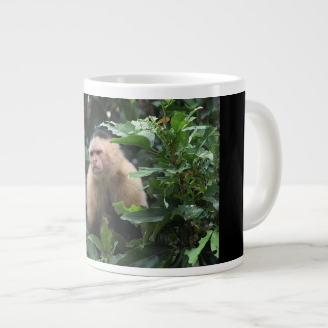 Capuchin Monkey, Panama, Jungle, Photography Giant Coffee Mug (Front Right)