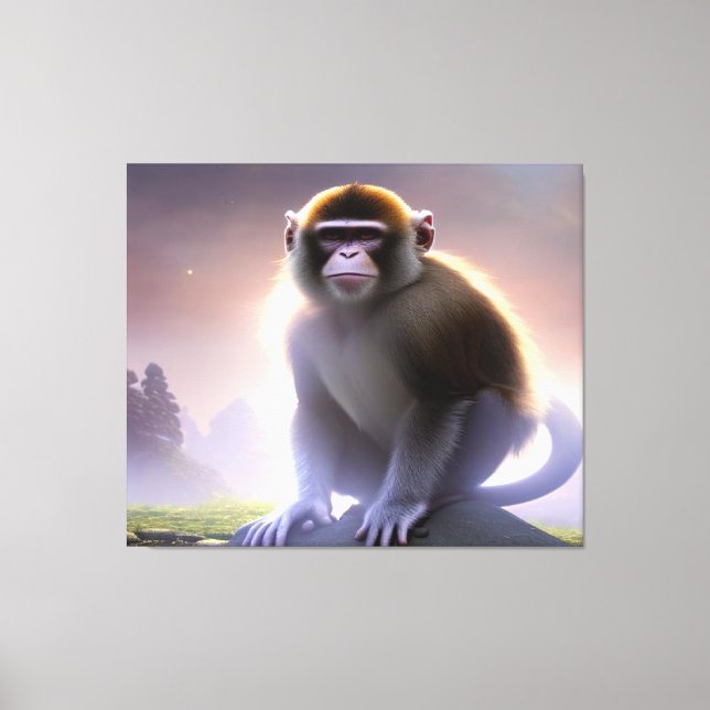 Capuchin Monkey Stretch Canvas (Front)