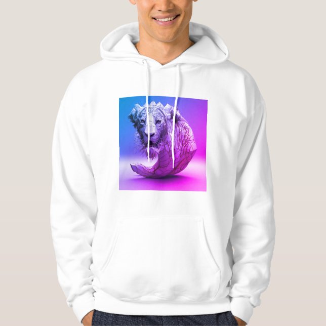Capuchon Wirth lion design for men Hoodie (Front)