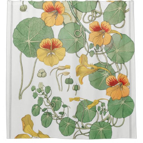 Capucine Nasturtium La Plante Maurice Verneuil Shower Curtain