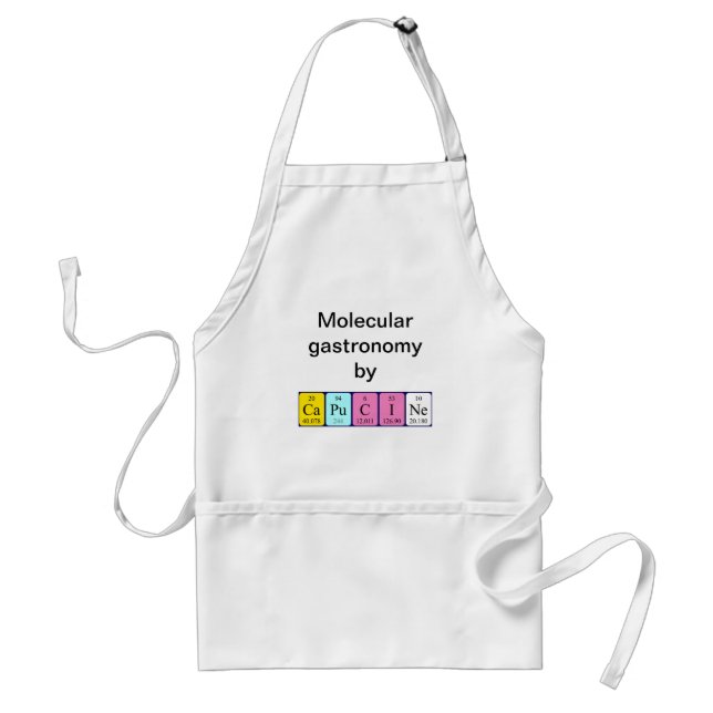 Capucine periodic table name apron (Front)