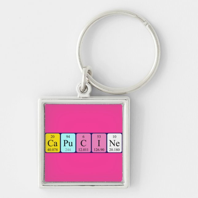 Capucine periodic table name keyring (Front)