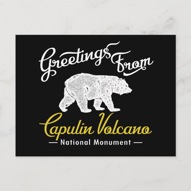 Capulin Volcano National Monument Bear Postcard (Front)