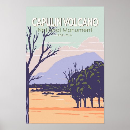 Capulin Volcano National Monument Vintage Poster