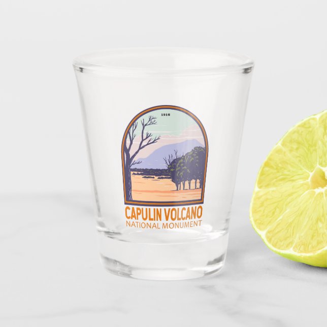 Capulin Volcano National Monument Vintage Shot Glass (Front)