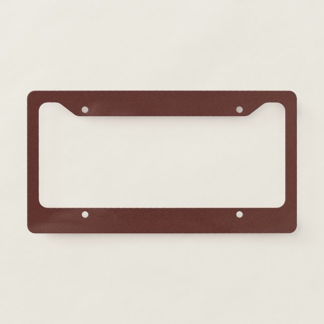 Caput mortuum (solid color)  license plate frame (Front)
