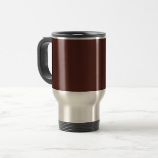Caput mortuum (solid color)  travel mug