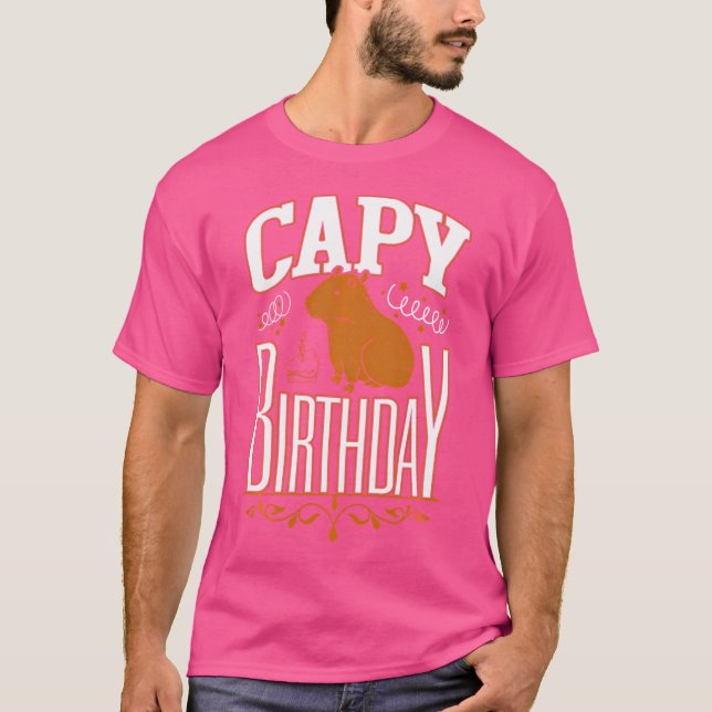 Capy Birthday Capybara Plush Cappybara Capybara T-Shirt (Front)
