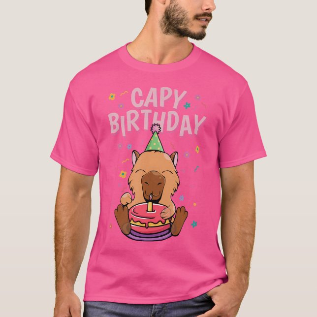 Capy Birthday Capybara T-Shirt (Front)