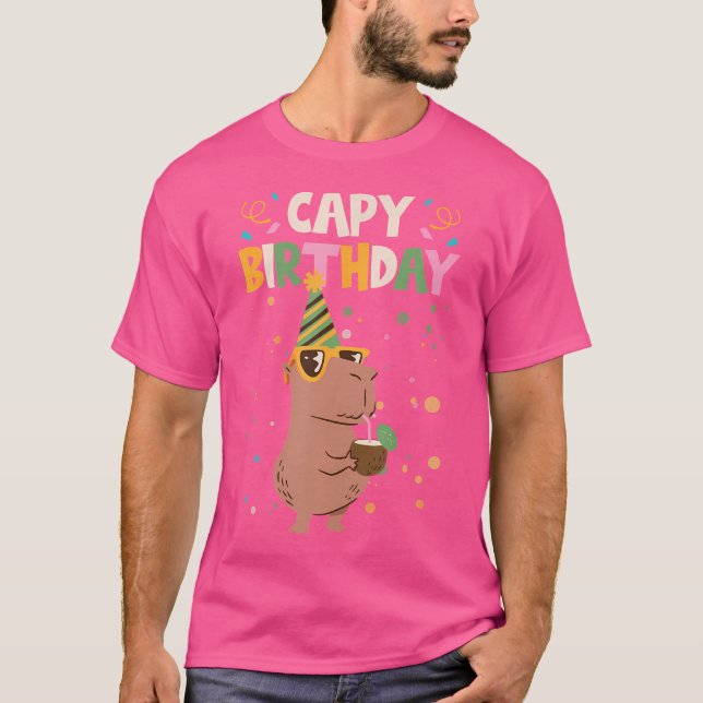 Capy Birthday Capybara T-Shirt (Front)