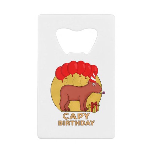 Capy Birthday Credit Card Bottle Opener