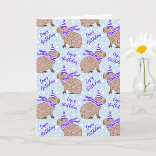 Capy Birthday Funny Capybara Lover Greeting Card