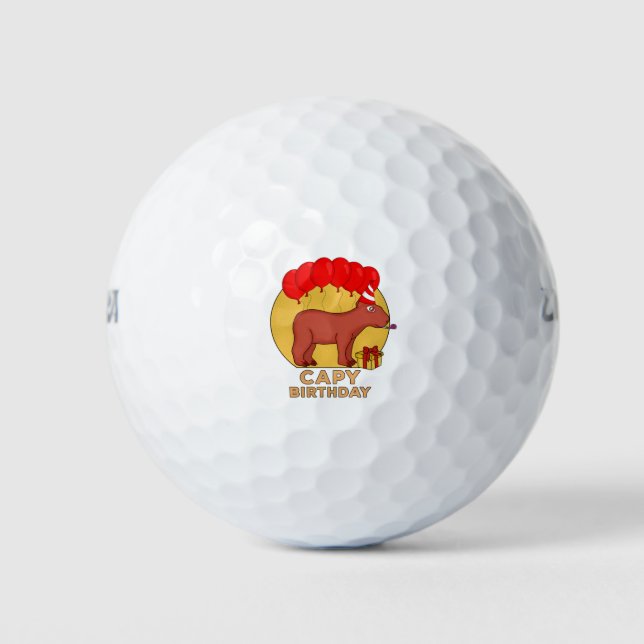 Capy Birthday Golf Balls (Front)