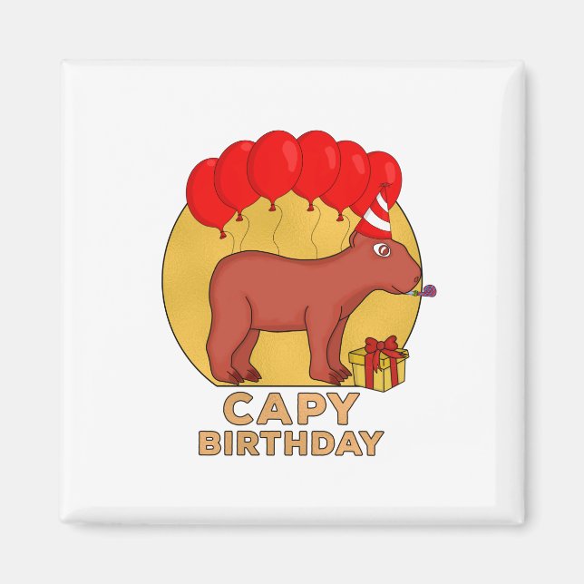 Capy Birthday Magnet (Front)
