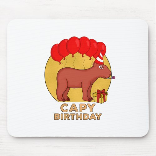 Capy Birthday Mouse Pad