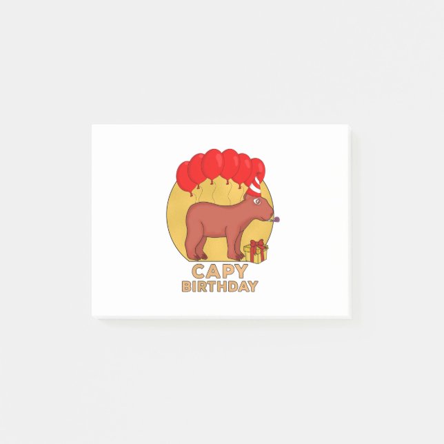 Capy Birthday Post-it Notes (Front)