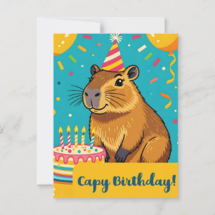 Capy Birthday Postcard
