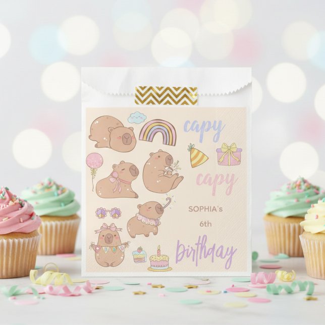 Capy capy birthday  favor bag (Creator Uploaded)