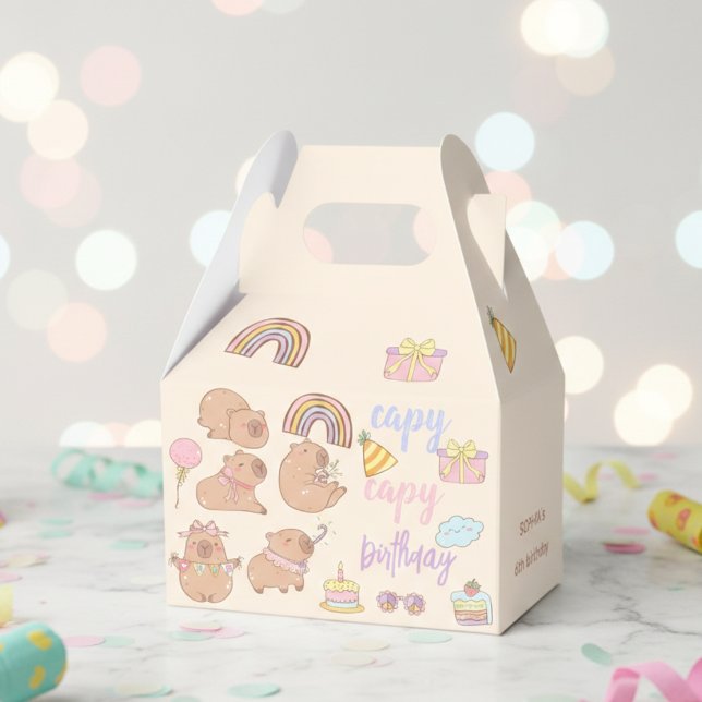 Capy capy birthday favor boxes (Creator Uploaded)