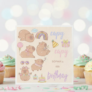 Capy capy birthday napkins