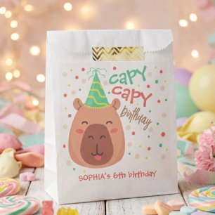 Capy capy capybara birthday favor bag