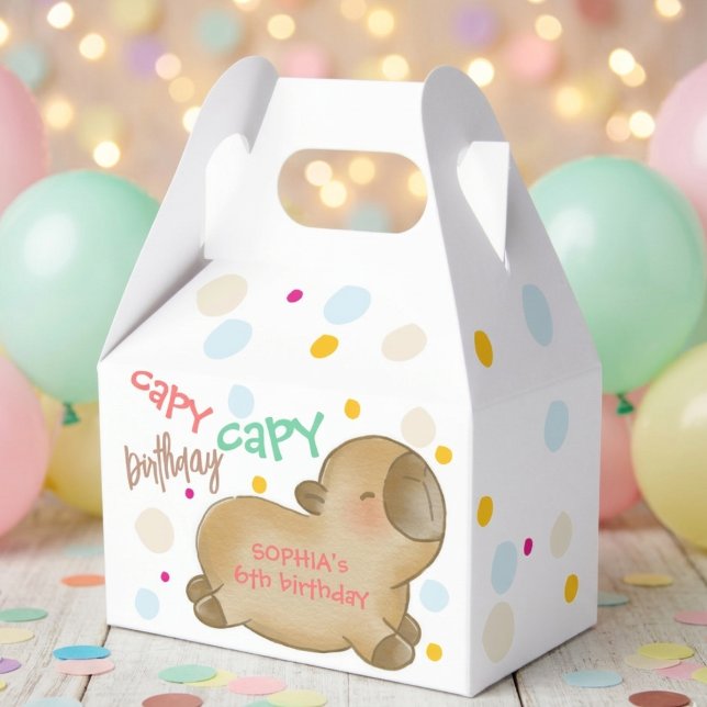 Capy capybara birthday favor boxes (Creator Uploaded)