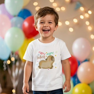 Capy capybara birthday toddler t-shirt