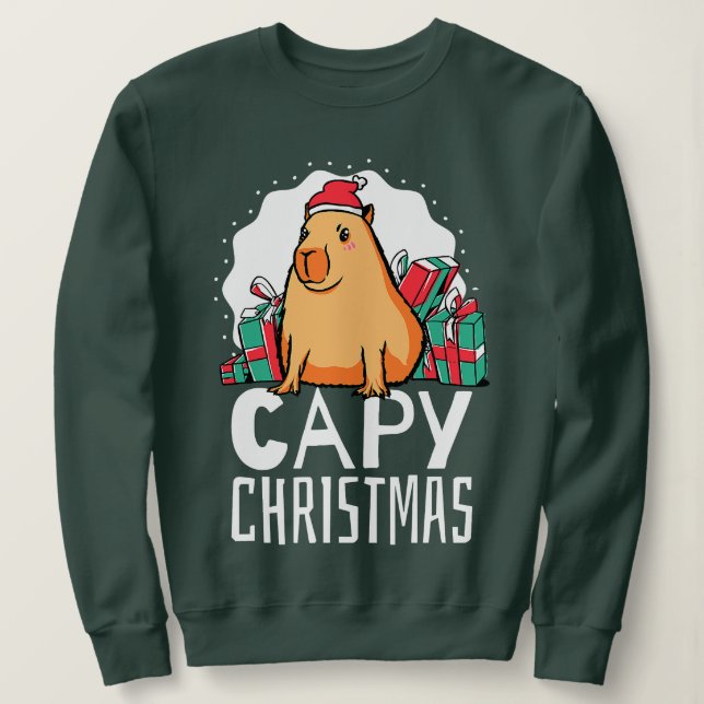 Capy Christmas Capybara Sweatshirt (Design Front)