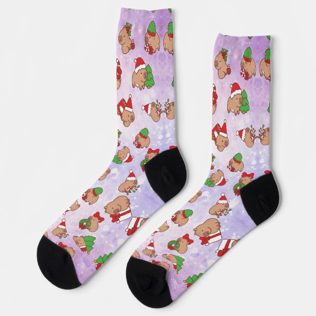 Capy-Christmas Cozy Socks (Left)